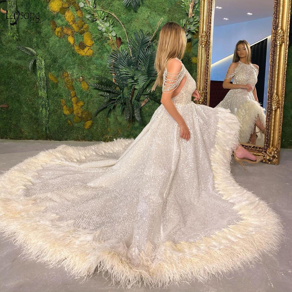 Luxury Feather High Low Evening Dresses Beaded Crystal Long Formal/Prom/Party Sexy Backless Gowns Modern Special Occasion Dress, Yellow
Luxury Feather High Low Evening Dresses Beaded Crystal Long Formal/Prom/Party Sexy Backless Gowns Modern Special Occasion Dress, Yellow