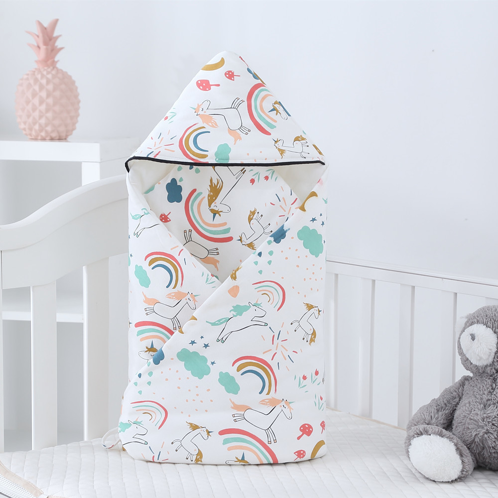 0- whiter Baby blanket wrap double layer fleece baby swaddle bebe envelope sleeping bag for newborns baby bedding blanket LJ201014