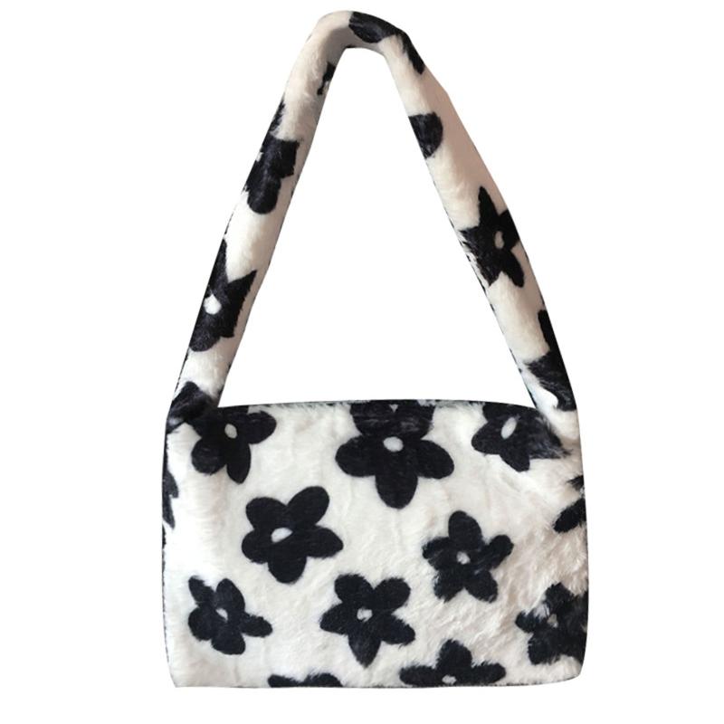 Women Small Shoulder Bag Soft Plush Handbag Stylish Floral Print Top Handle Clutch Fashion Girl Handbags, White
Women Small Shoulder Bag Soft Plush Handbag Stylish Floral Print Top Handle Clutch Fashion Girl Handbags, White