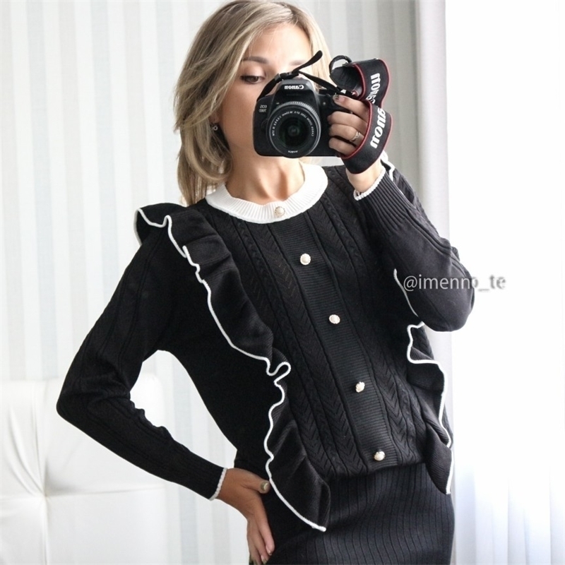GIGOGOU Lotus Leaf Women Sweater Englang Style Woman Pullover Sweaters Spring Autumn Long Sleeve Knitwear Soft Jumper Pull Femme 201130, White
GIGOGOU Lotus Leaf Women Sweater Englang Style Woman Pullover Sweaters Spring Autumn Long Sleeve Knitwear Soft Jumper Pull Femme 201130, White