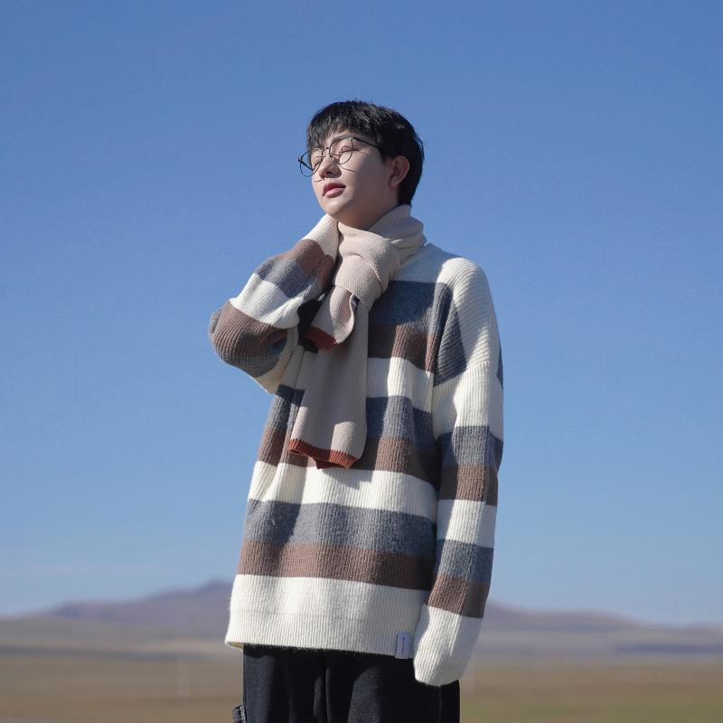 Thicken Warm Mens Sweaters Pullovers Crewneck Striped Sweater Fashion Outdoor Abbigliamento Da Uomo Loose Clothing BD50PP, Beige
Thicken Warm Mens Sweaters Pullovers Crewneck Striped Sweater Fashion Outdoor Abbigliamento Da Uomo Loose Clothing BD50PP, Beige