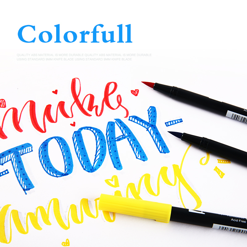 Japan Tombow ABT Dual Water Brush pen & Fine Tip Pen Professional CalligraphyArt Marker Pen for Bullet Journaling Card Making 201211