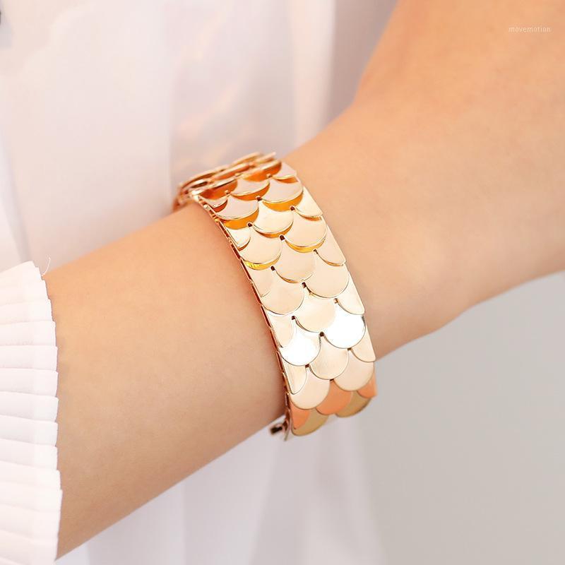 Fashion Metallic Sequin Girl Bracelet Exaggerated Vintage Open Fish Scale Bracelet Exquisite Alloy Trinket 3 Colors Optional1
Fashion Metallic Sequin Girl Bracelet Exaggerated Vintage Open Fish Scale Bracelet Exquisite Alloy Trinket 3 Colors Optional1