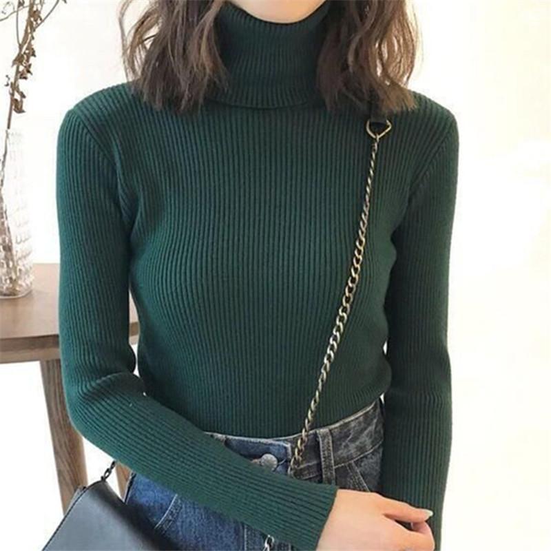 Women Slim Cotton Sweaters 2020 Casual Solid Pullover Turtleneck Tops Autumn Winter Full Sleeve Warm Soft Knitted Sweater, Gn
Women Slim Cotton Sweaters 2020 Casual Solid Pullover Turtleneck Tops Autumn Winter Full Sleeve Warm Soft Knitted Sweater, Gn