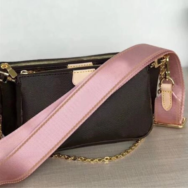 Hot Sell !2021 New Fashion Women's Shoulder Bag Three Piece wallet Ladies Crossbody bag MULTl P0CHETTE ACCESS0RlES with box, Pink
Hot Sell !2021 New Fashion Women's Shoulder Bag Three Piece wallet Ladies Crossbody bag MULTl P0CHETTE ACCESS0RlES with box, Pink