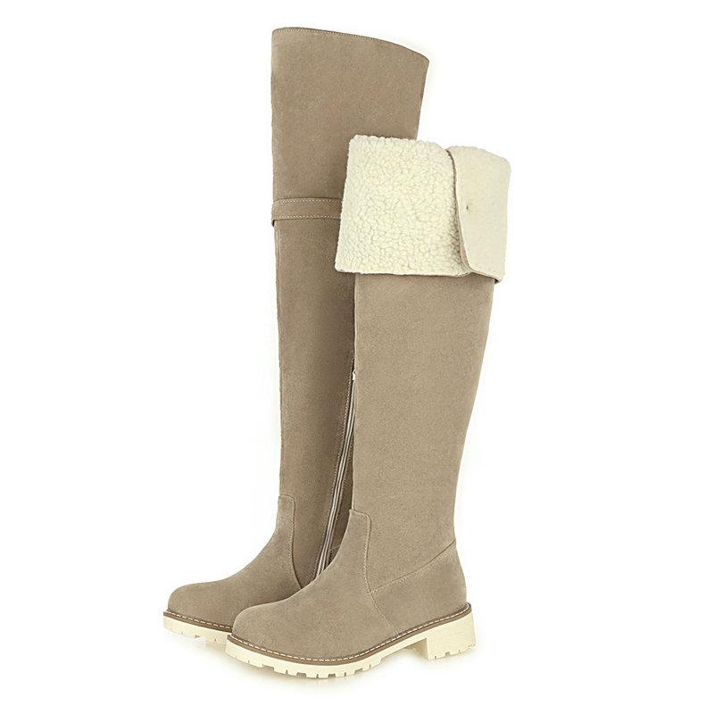 Women Faux Suede Slip On Over The Knee Boots Warm Winter Lambswool Women Boots Fashion Buckle Round Toe Shoes Woman Black Beige
Women Faux Suede Slip On Over The Knee Boots Warm Winter Lambswool Women Boots Fashion Buckle Round Toe Shoes Woman Black Beige