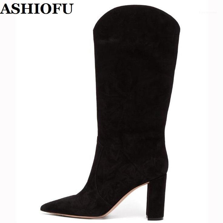 ASHIOFU Handmade Women's Chunky Heels Boots Pointed Toe Pedal-Models Party Winter Booties Vintage Evening Fashion Boots Shoes1, Black
ASHIOFU Handmade Women's Chunky Heels Boots Pointed Toe Pedal-Models Party Winter Booties Vintage Evening Fashion Boots Shoes1, Black