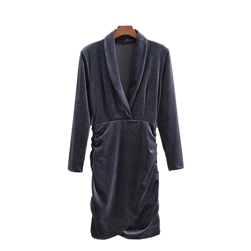 2021 New Elegant Feminine Sweet V-neck Dressed Fashion Ladies Draped Mini Dresses of Velvet Solid Fine Women TOZJ, Games
2021 New Elegant Feminine Sweet V-neck Dressed Fashion Ladies Draped Mini Dresses of Velvet Solid Fine Women TOZJ, Games