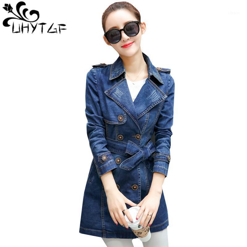 UHYTGF Spring Denim Jacket Women 2020 Long Plus size Denim coat Fashion Suit collar double breasted slim fit Jeans Jacket 5211, Blue
UHYTGF Spring Denim Jacket Women 2020 Long Plus size Denim coat Fashion Suit collar double breasted slim fit Jeans Jacket 5211, Blue