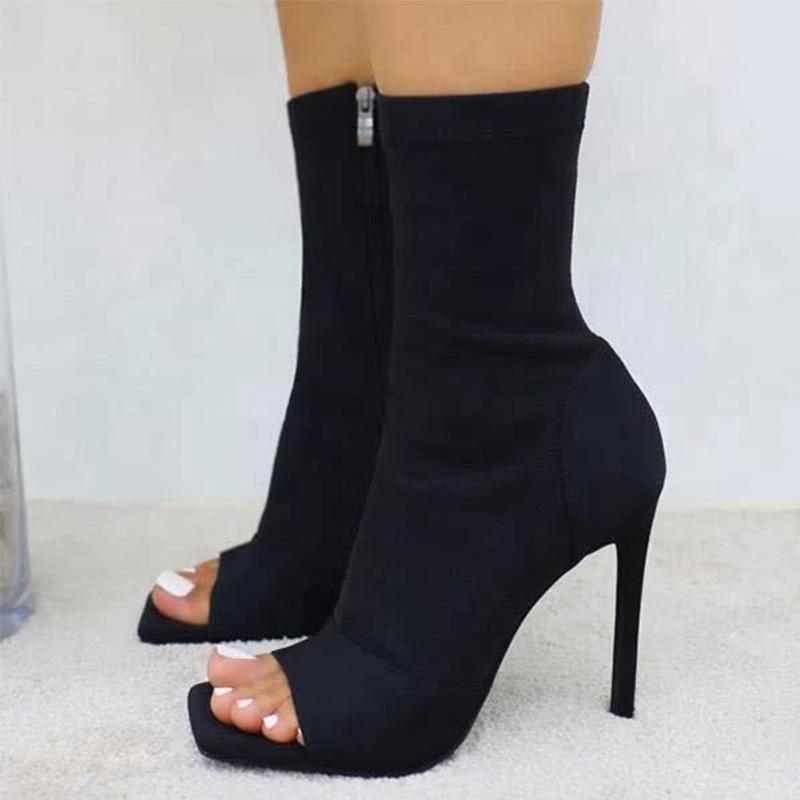 2021 Women Ankle Boots Sock Boot Zip Peep Toe Woman Fashion High Heel Female Big Size 43 Ladies Autumn Footwear Women's Shoes, Apricot
2021 Women Ankle Boots Sock Boot Zip Peep Toe Woman Fashion High Heel Female Big Size 43 Ladies Autumn Footwear Women's Shoes, Apricot