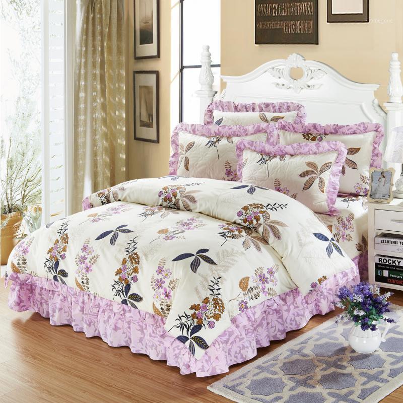 4/6Pcs 100% Cotton Thick Quilted Bedspread set Purple Pink Floarl Bedding sets Queen King size Soft Duvet cover Pillowcases381, Color7
4/6Pcs 100% Cotton Thick Quilted Bedspread set Purple Pink Floarl Bedding sets Queen King size Soft Duvet cover Pillowcases381, Color7