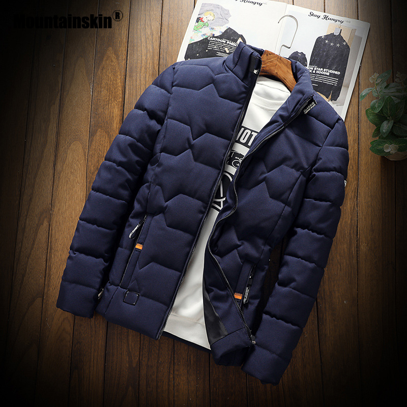 Winter Men Jacket Men's Casual Thicken Warm Cotton Jacket Slim Clothes Youth Soild Jacket Men's Wear 201116