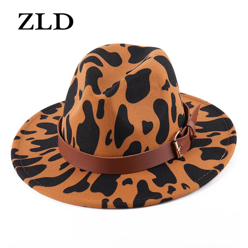 ZLD winter New Cow pattern women Fedoras hat fashion Belt buckle decoration ladies Flat brim hats British style men jazz cap
ZLD winter New Cow pattern women Fedoras hat fashion Belt buckle decoration ladies Flat brim hats British style men jazz cap