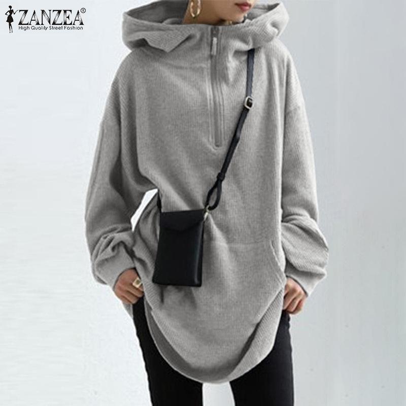 Fashion Women Autumn Long Sleeve Hoodies Sweatshirt ZANZEA Stylish Hooded Loose Pullover Fleece Sweatshirts Zipper Streetwear 7, Black
Fashion Women Autumn Long Sleeve Hoodies Sweatshirt ZANZEA Stylish Hooded Loose Pullover Fleece Sweatshirts Zipper Streetwear 7, Black