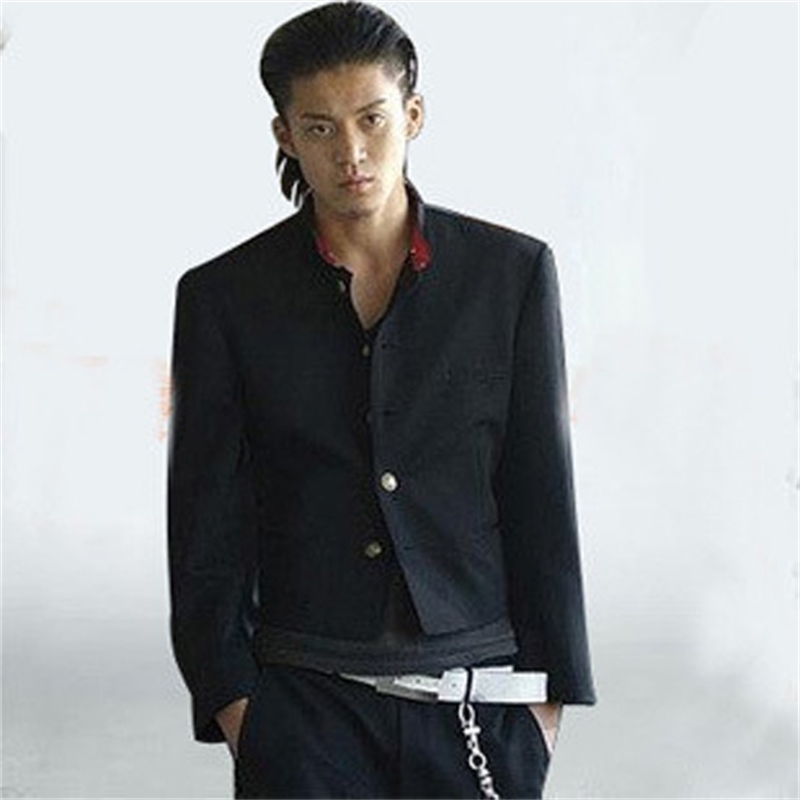 Free Shipping New colleges university Japanese school uniform male men's slim blazer chinese tunic suit jacket top man casual LJ200924