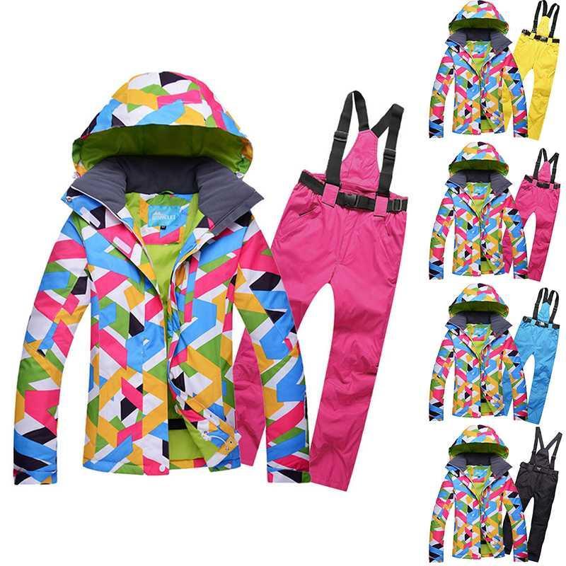 New Thick Warm Ski Suit Women Waterproof Windproof Skiing and Snowboarding Jacket Pants Set Female Snow Costumes Outdoor Wear1, Black
New Thick Warm Ski Suit Women Waterproof Windproof Skiing and Snowboarding Jacket Pants Set Female Snow Costumes Outdoor Wear1, Black