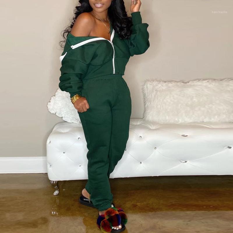 Autumn Winter Women Solid Zipper Long Sleeves Hooded Sweatshirt Coat Long Pants Sports Suit Sportswear Warm Clothing ropa mujer1, Green
Autumn Winter Women Solid Zipper Long Sleeves Hooded Sweatshirt Coat Long Pants Sports Suit Sportswear Warm Clothing ropa mujer1, Green