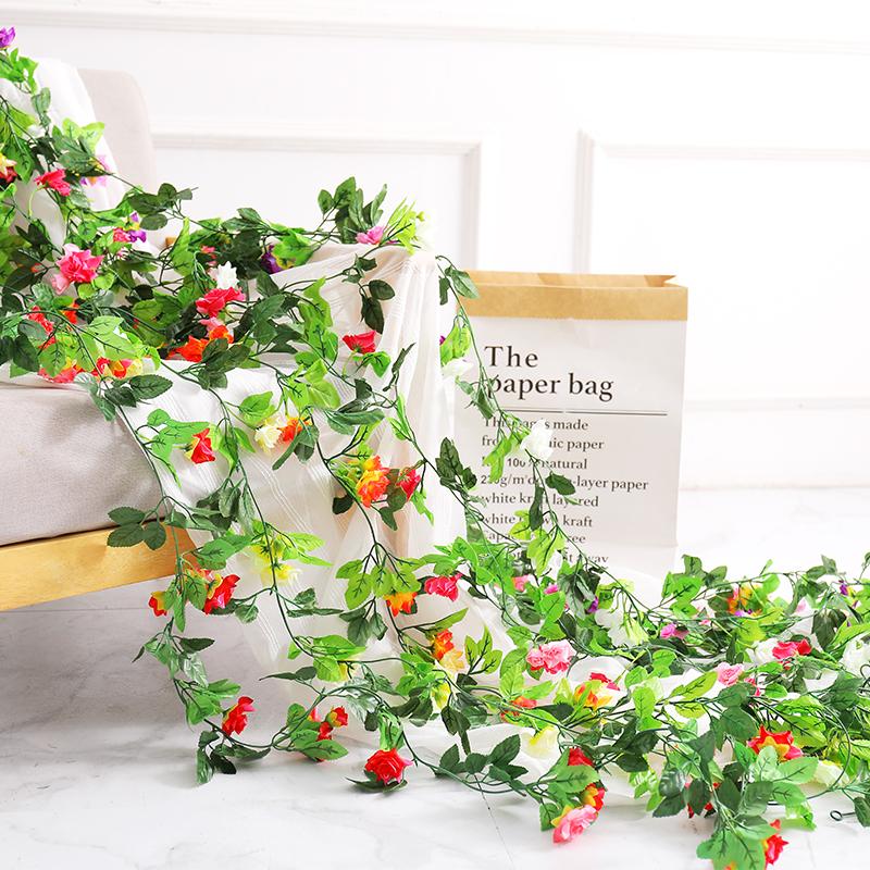 2.5m/8.2ft Artificial Flowers fake flowers rattan Rose Leaf Garland wreath Vine Ivy Wedding plastic Flower Garden home Deoration, White
2.5m/8.2ft Artificial Flowers fake flowers rattan Rose Leaf Garland wreath Vine Ivy Wedding plastic Flower Garden home Deoration, White