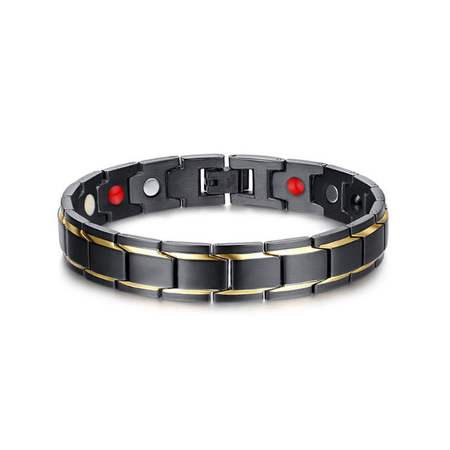 Therapeutic Energy Healing Bracelet Stainless Steel Magnetic Therapy Bracelet, Golden;silver
Therapeutic Energy Healing Bracelet Stainless Steel Magnetic Therapy Bracelet, Golden;silver