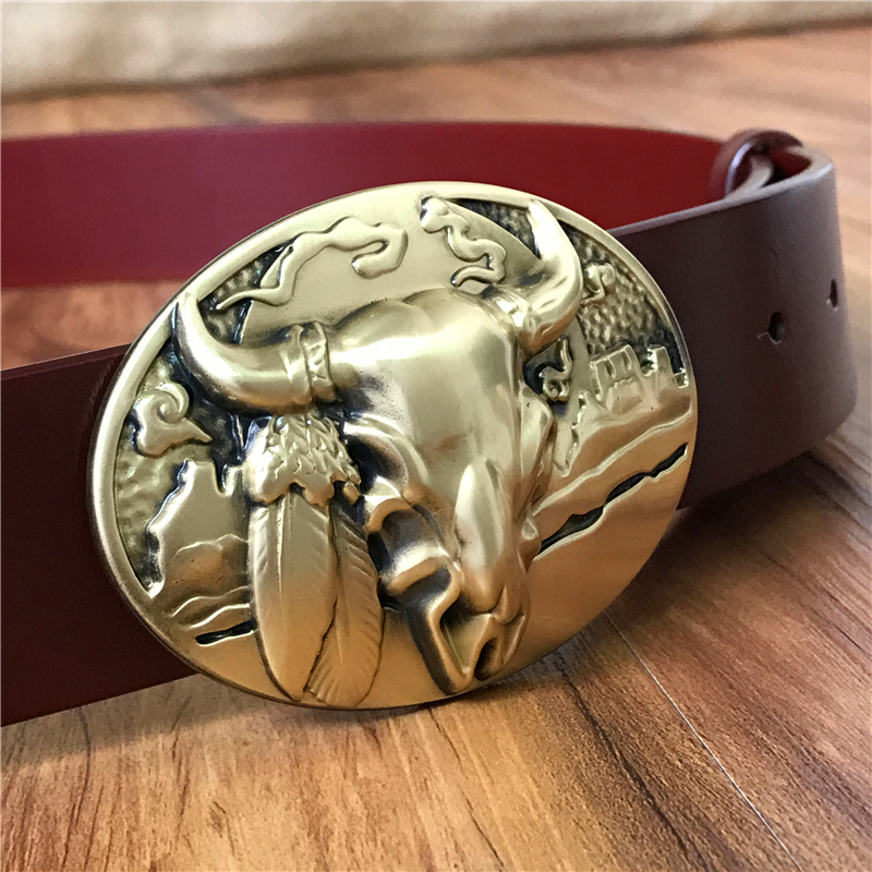 Men's leather cowboy reaper homme jeans waist belt buckle male mujer mbt0268 RW56, Black
Men's leather cowboy reaper homme jeans waist belt buckle male mujer mbt0268 RW56, Black
