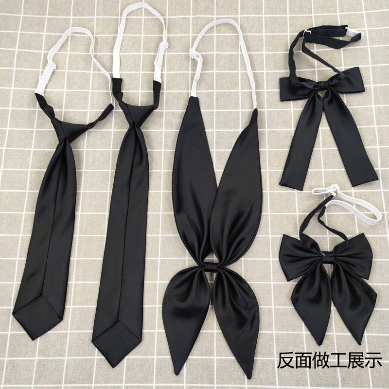 Neck Ties JK Free Tie Male And Female Students Bow Collar Flower Long Handle Goldfish Knot Pointed Uniform Accessories Black Satin
Neck Ties JK Free Tie Male And Female Students Bow Collar Flower Long Handle Goldfish Knot Pointed Uniform Accessories Black Satin