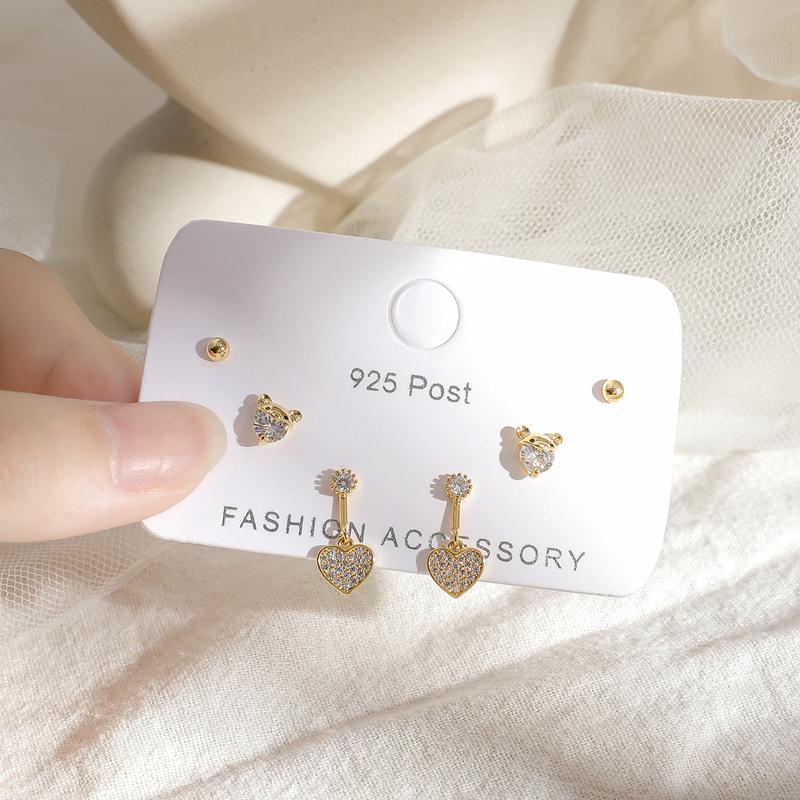 6-piece Earrings Set Cute Love Heart Stud Earrings Set for Women Gold Color Korean Jewelry Gift Dropshipping S-E1214
6-piece Earrings Set Cute Love Heart Stud Earrings Set for Women Gold Color Korean Jewelry Gift Dropshipping S-E1214
