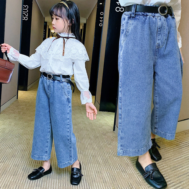 INS Kids Girls Jeans Children Toddler Boys Pants with Belt Casual Girls Trousers Girls Clothes Girl Wide Leg Jeans for Girl 2-8Y, As shown
INS Kids Girls Jeans Children Toddler Boys Pants with Belt Casual Girls Trousers Girls Clothes Girl Wide Leg Jeans for Girl 2-8Y, As shown