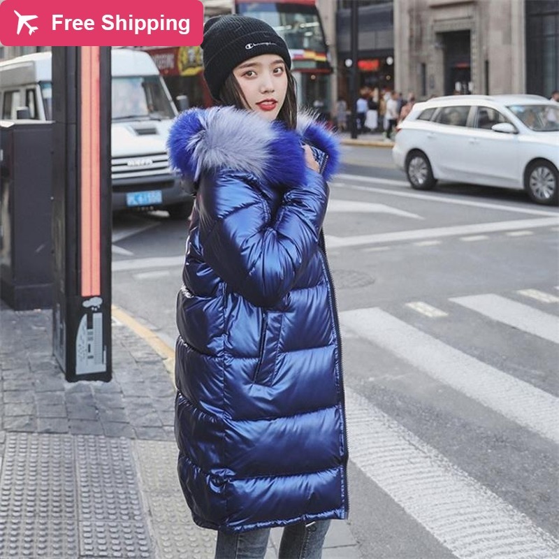 Casual large fur collar bright winter female 2020 long new hoodie parkas puffer clothes bubble jacket women's jackets outwear, Pinker
Casual large fur collar bright winter female 2020 long new hoodie parkas puffer clothes bubble jacket women's jackets outwear, Pinker