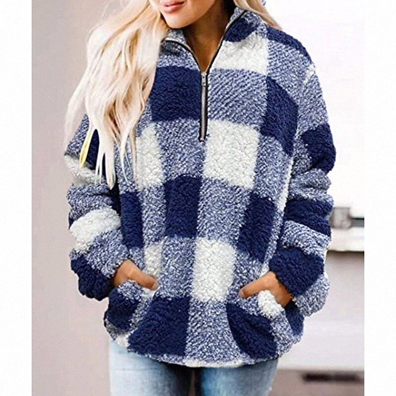 Sweatshirt Femme Sweat à capuche à capuche à capuche à carreaux à carreaux à carreaux de poche avant Imprimé Daily Streetwear Activewear Sweats à