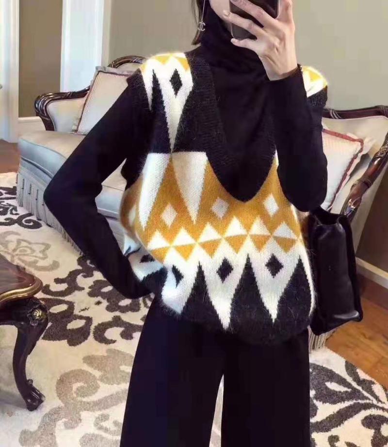 Women Sweater Vest Autumn 2021 Korean Style Vintage Geometric Argyle V Neck Sleeveless Pullover Knitted Jumper Tank Tops, Red
Women Sweater Vest Autumn 2021 Korean Style Vintage Geometric Argyle V Neck Sleeveless Pullover Knitted Jumper Tank Tops, Red