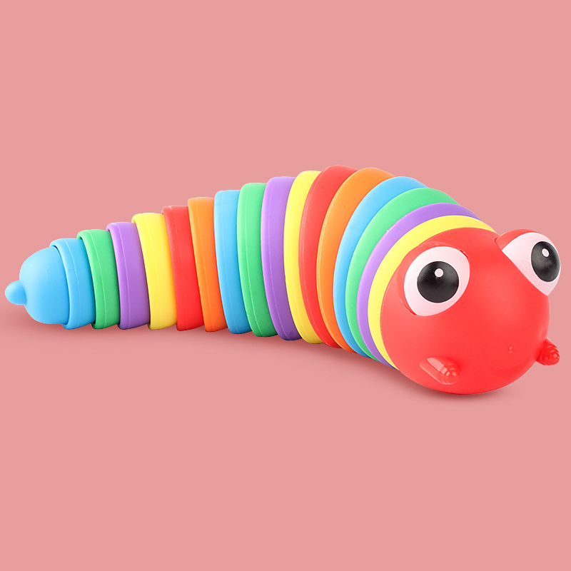 NEW 2022 Fidget Toy Slug Articulated Flexible 3D Slug Joints Curled Relieve Stress Anti-Anxiety Sensory Toys For Children Aldult