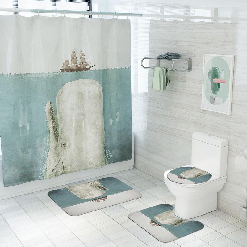 Giant Marine Life Shower Curtain Ocean Boat Sea Whale Non-Slip Bath Mats Toilet Seat Cover Rug Carpets Waterproof Curtains
Giant Marine Life Shower Curtain Ocean Boat Sea Whale Non-Slip Bath Mats Toilet Seat Cover Rug Carpets Waterproof Curtains