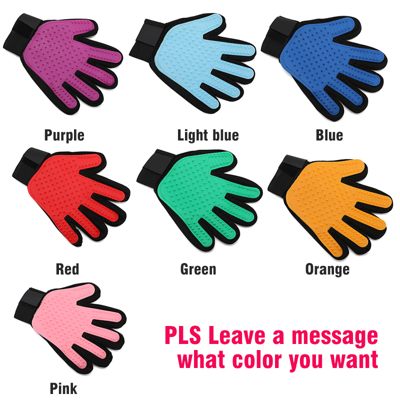 Grooming Silicone Brush Comb Shed Hair Remove Deshedding Glove Pet Dog Cat Animal Bath Cleaning Mitt Massage Tool CFYL0244