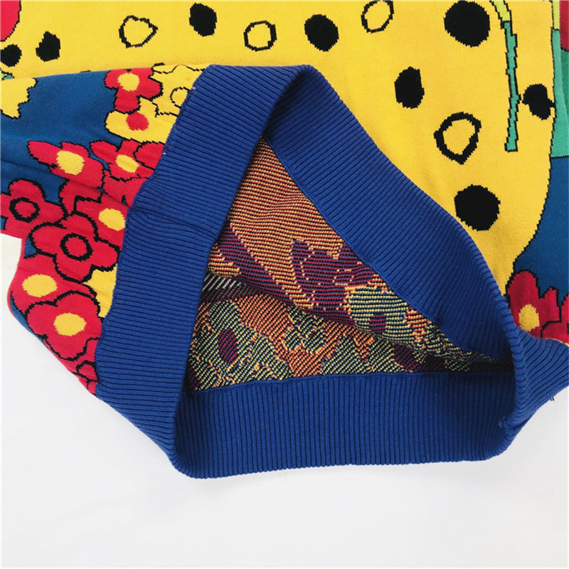 Women's Cartoon Embroidery Harajuku Cute Knitted Sweaters Winter Thick Warm Jacquard Sweater Knit Pullovers 201023