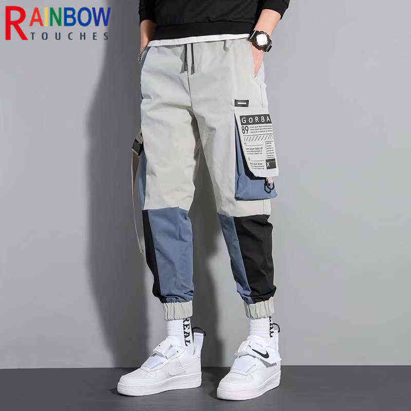 Cargo Pants Men Tooling Tie Feet Trousers Mens Hip-Pop Pockets Overalls Fashion Casual Fashion Joker Pants Cotton Rainbowtouches AA220312, Blue and grey
Cargo Pants Men Tooling Tie Feet Trousers Mens Hip-Pop Pockets Overalls Fashion Casual Fashion Joker Pants Cotton Rainbowtouches AA220312, Blue and grey