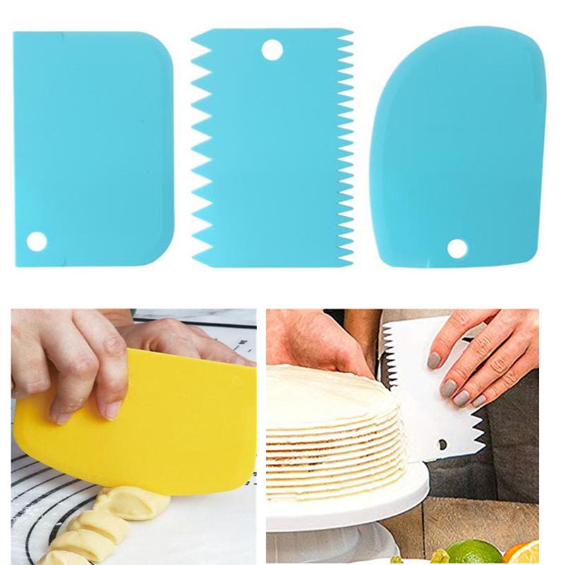3Pcs/lot Plastic Cake Spatula Cream Smooth Dough Cutter Slicer Icing Fondant Scraper Jagged Edge Spatulas Baking Pastry Tools
3Pcs/lot Plastic Cake Spatula Cream Smooth Dough Cutter Slicer Icing Fondant Scraper Jagged Edge Spatulas Baking Pastry Tools