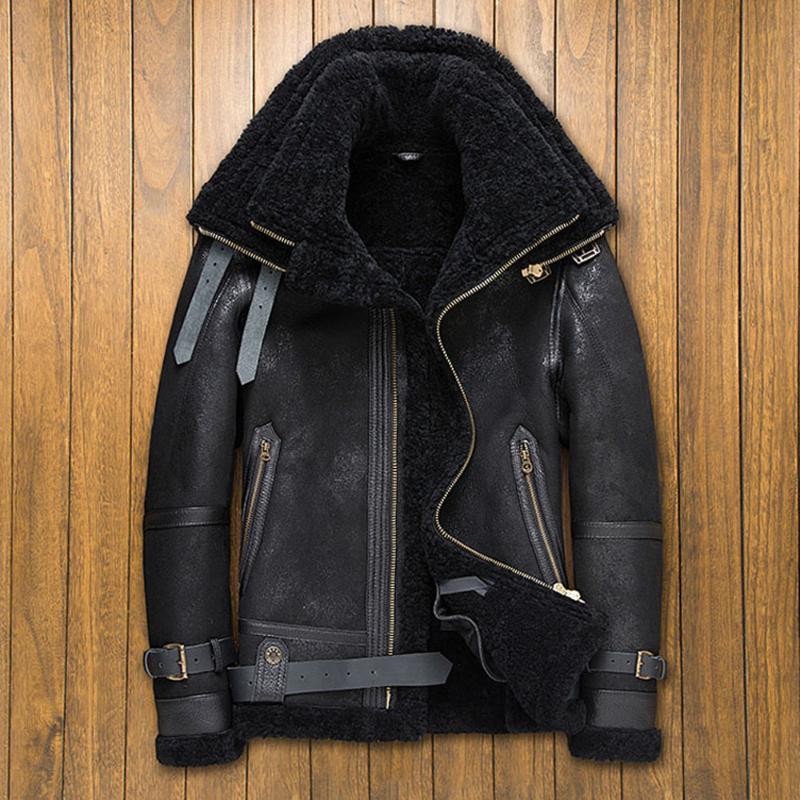 2020 New Double Collars Long Zipper Till the End of Collars Black Thicken Real Natural Shearling Fur Jacket Slim Genuine Leather 
2020 New Double Collars Long Zipper Till the End of Collars Black Thicken Real Natural Shearling Fur Jacket Slim Genuine Leather
