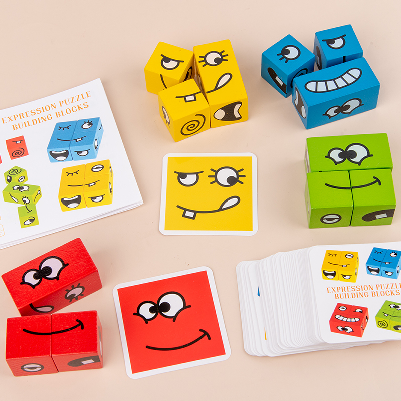 Children's face changing building block magic cube puzzle toy 3 you cry I laugh tabletop game 6 parent child interaction concentration
Children's face changing building block magic cube puzzle toy 3 you cry I laugh tabletop game 6 parent child interaction concentration