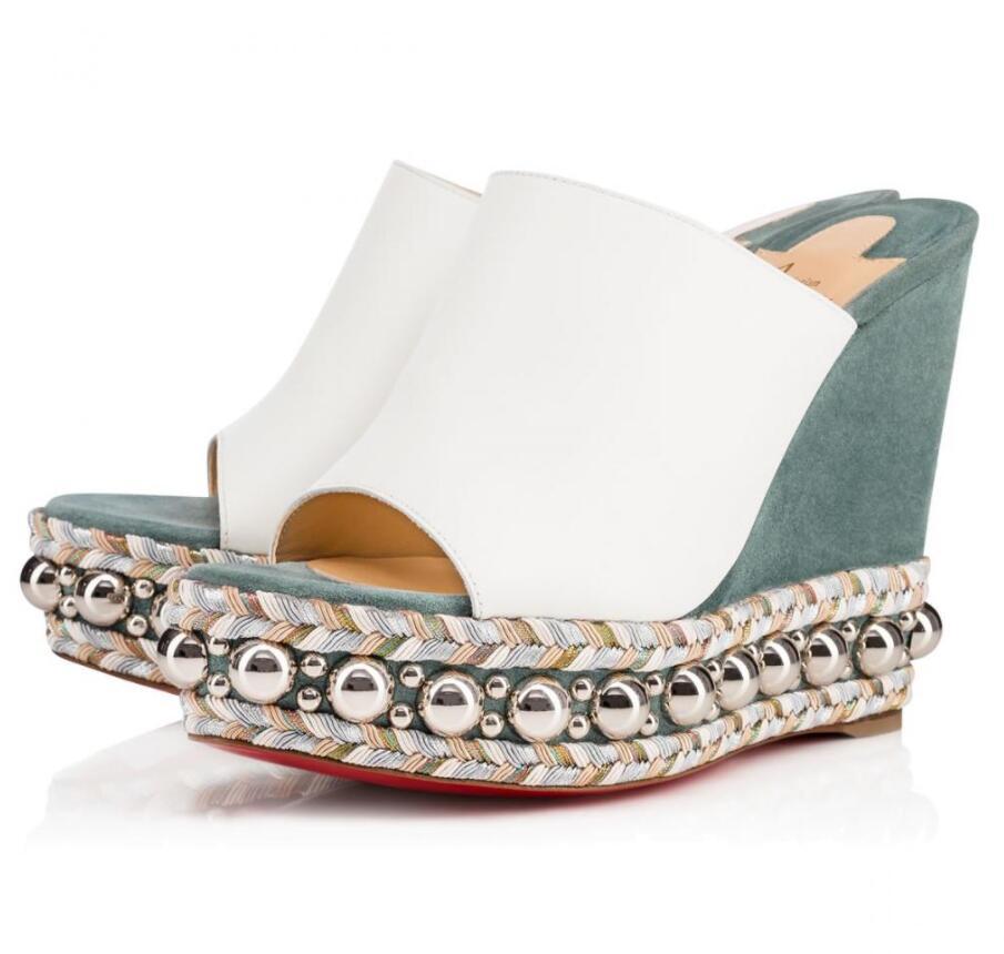 Summer Women Janibasse Wedges Sandals Lady Wedge Heels Slip on Slipper Beach Slides Sandalias Women's Comfort Walking Shoes 1Top