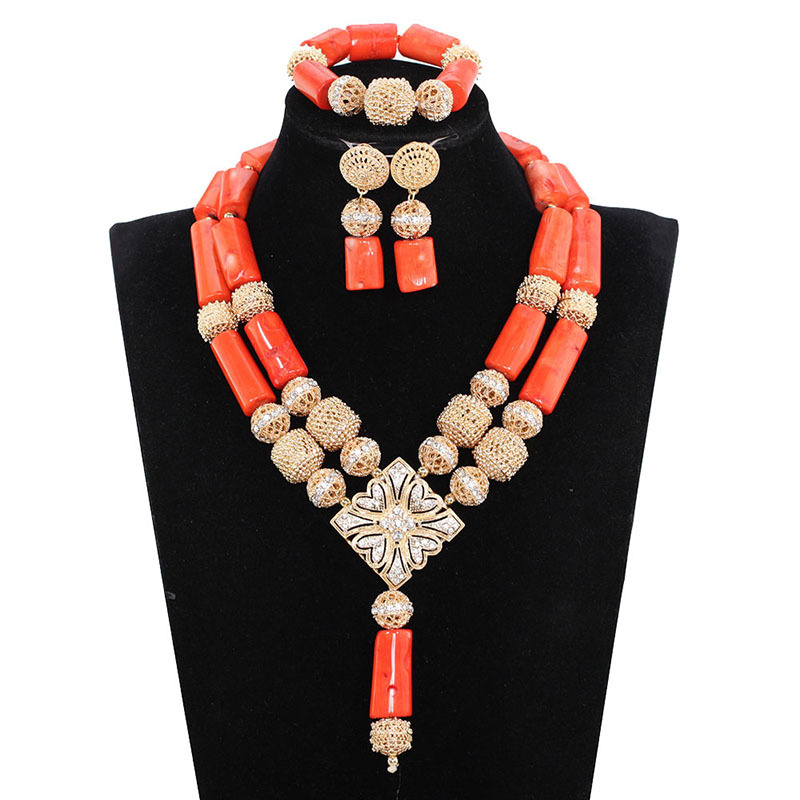 African Nigerian Wedding Coral Necklace Set Fashion Real Coral Jewelry Set for Women Gold Bridal Beads Jewellery ABH679 Z1201, Silver
African Nigerian Wedding Coral Necklace Set Fashion Real Coral Jewelry Set for Women Gold Bridal Beads Jewellery ABH679 Z1201, Silver