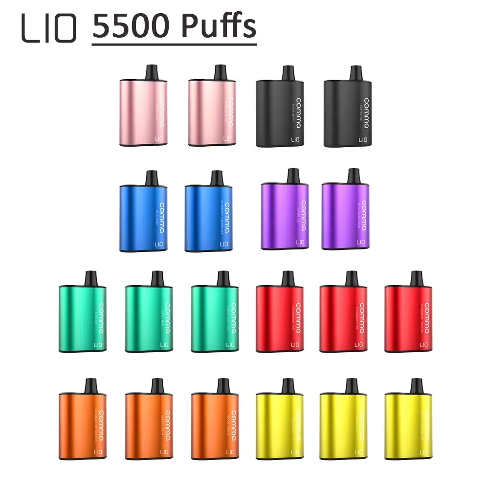 Original IJOY LIO COMMA 5500 PUFFS Disposable E cigarette 18ml Pre-Filled 900mAh Power Battery vapes pen starter kit Authentic wholesale
Original IJOY LIO COMMA 5500 PUFFS Disposable E cigarette 18ml Pre-Filled 900mAh Power Battery vapes pen starter kit Authentic wholesale