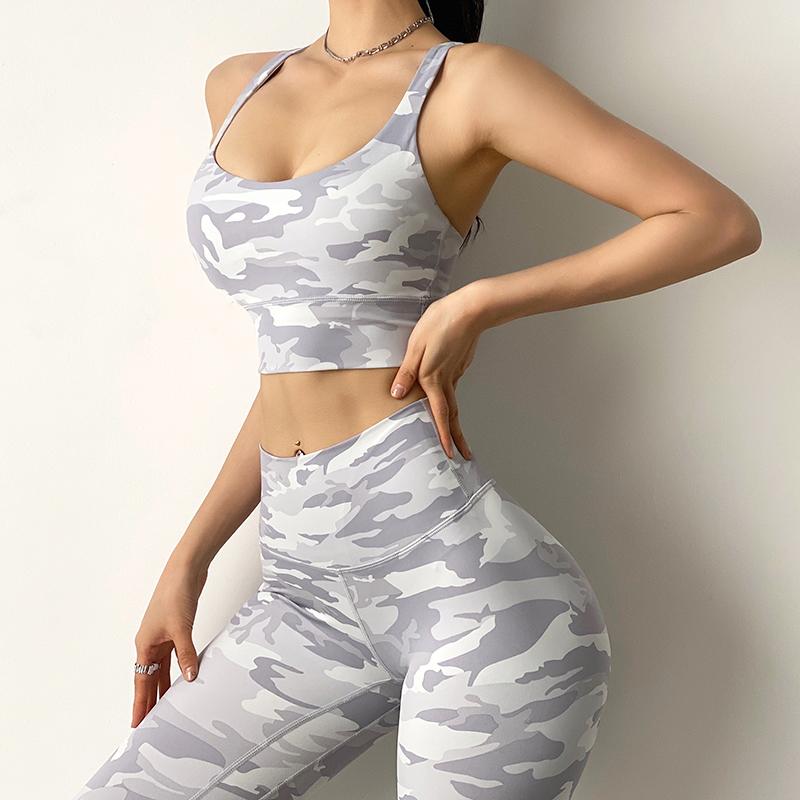 Women' Camouflage Vest Gathering Shockproof Sports Underwear Gym Push-Up Bra Sports Yoga Wear Outdoor Jogging T-Shirt, White camouflage
Women' Camouflage Vest Gathering Shockproof Sports Underwear Gym Push-Up Bra Sports Yoga Wear Outdoor Jogging T-Shirt, White camouflage