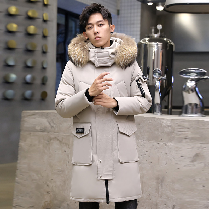 Beige New Over-The-Knee Long Down Jacket Han Edition Handsome Male Duck Down Park Youth Heavy Hair Coat Collar With Thick Winter Coat
Beige New Over-The-Knee Long Down Jacket Han Edition Handsome Male Duck Down Park Youth Heavy Hair Coat Collar With Thick Winter Coat
