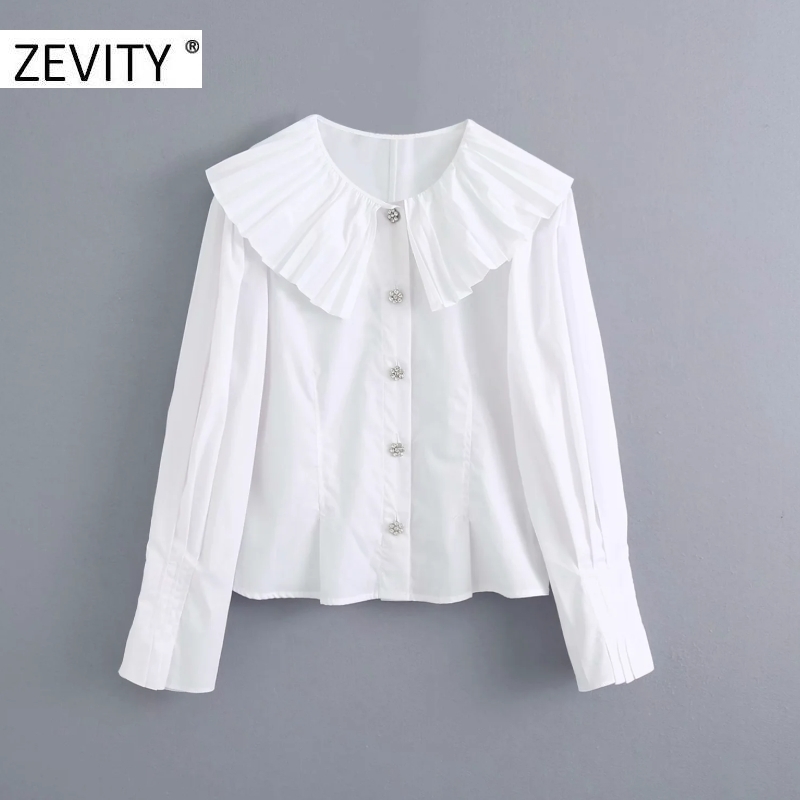 ZEVITY women elegant turn down collar pleat ruffles casual white smock Shirts Blouse women buttons femininas chemise tops LS7171 201201, As pic ls7171bb
ZEVITY women elegant turn down collar pleat ruffles casual white smock Shirts Blouse women buttons femininas chemise tops LS7171 201201, As pic ls7171bb