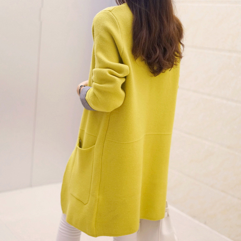 TIGENA Long Cardigan Female Autumn Winter Women Long Sleeve Cardigan Sweater Knitted Cardigans For Women Jacket Tops 201111wtt