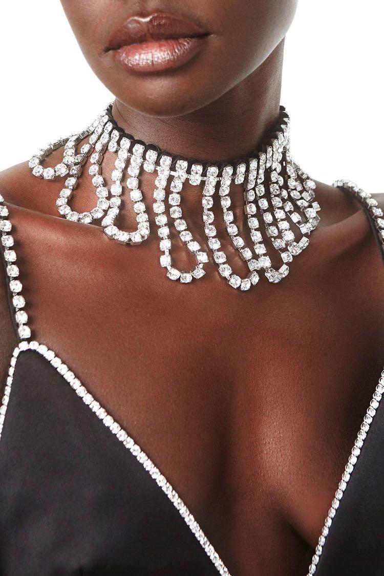 Fashion classic Rhinestone women's necklace shiny crystal Tassel Necklace sexy lady Crystal Wedding Jewelry gift
Fashion classic Rhinestone women's necklace shiny crystal Tassel Necklace sexy lady Crystal Wedding Jewelry gift