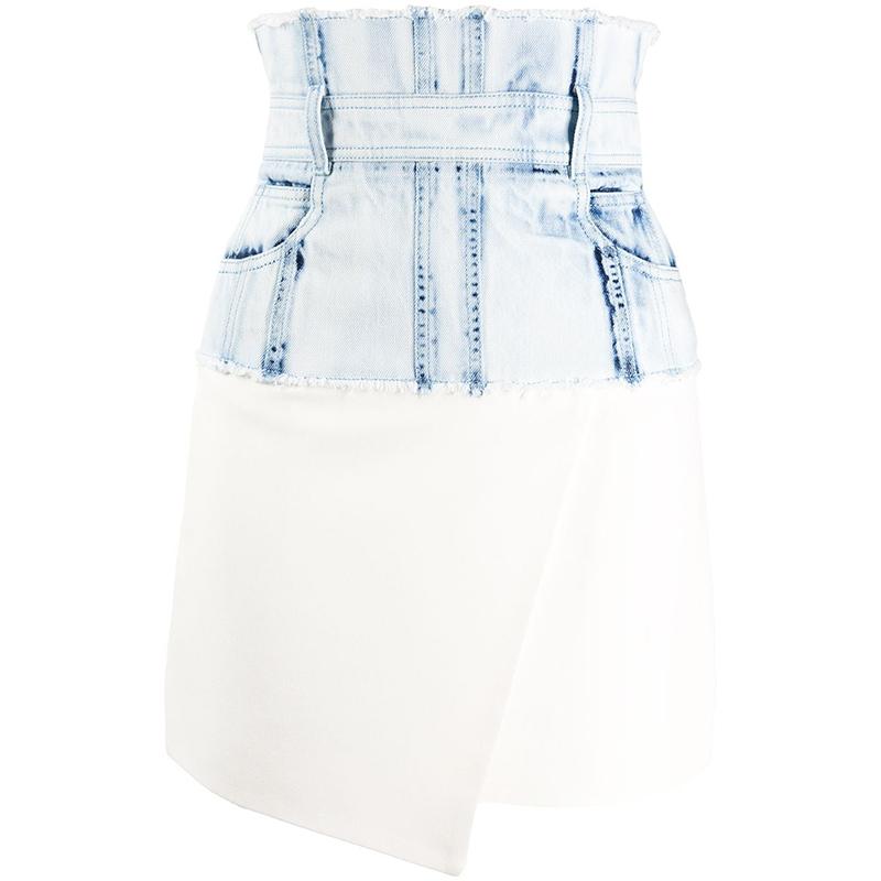 HIGH STREET Newest 2020 Designer Skirt Women' Tassel Fringed Denim Patchwork Asymmetrical Skirt, As pic
HIGH STREET Newest 2020 Designer Skirt Women' Tassel Fringed Denim Patchwork Asymmetrical Skirt, As pic