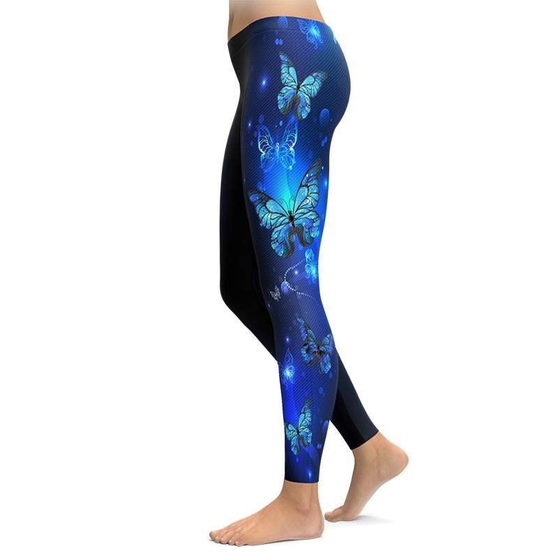 New Fashion 5XL 3D Butterfly Plus Size Leggings High Waisted Sweatpants Woman Pants Holographic Workout Legging Trouesrs 201203