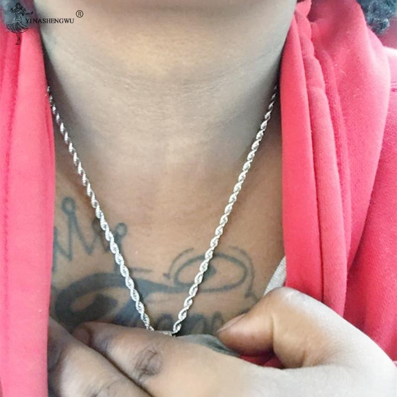 HIp Hop Punk Steel Necklace Men Rope Chain Twisted Necklaces For Women Men Necklaces Holiday Gift Jewelry Popular Accessories
HIp Hop Punk Steel Necklace Men Rope Chain Twisted Necklaces For Women Men Necklaces Holiday Gift Jewelry Popular Accessories