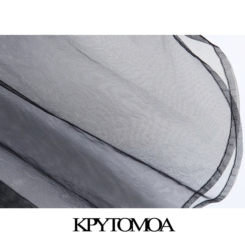 Vintage Sexy Transparent Oversized Long Style Mesh Blouses Women 2020 Fashion Long Sleeve See Through Female Shirts Chi Tops T200321